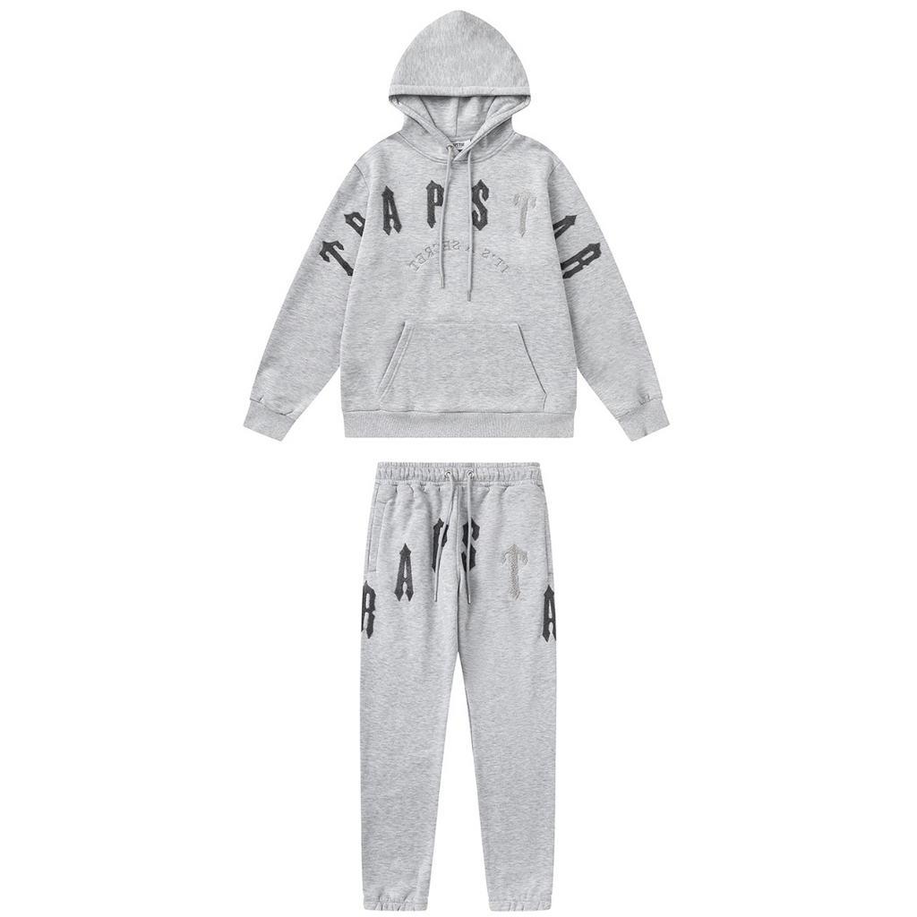 Trapstar Decoded Arch 2.0 Grauer Trainingsanzug: Urbaner Style für Komfort & Auftritt