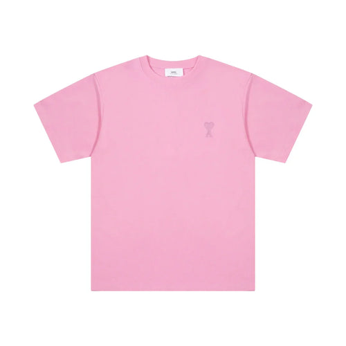 AMI Paris Unisex Baumwoll-T-Shirt mit Herzlogo – Stilvolles Designer-Basic für jeden Anlass