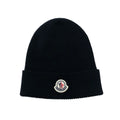 Moncler Marineblaue Warme Beanie Mütze – Luxuriöse Unisex Winter Strickmütze