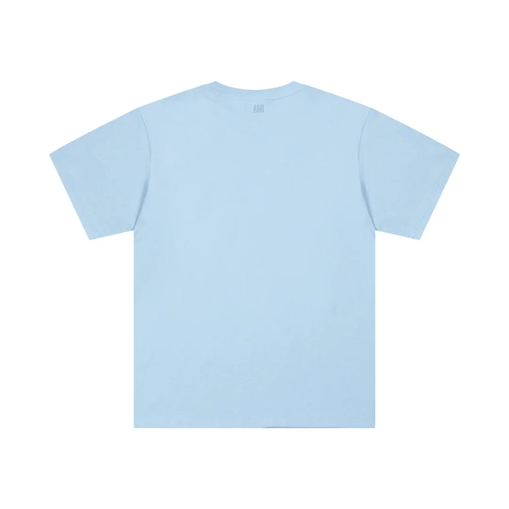 AMI Paris Unisex Baumwoll-T-Shirt mit Herz-Logo, vielseitig, stilvoll, bequem