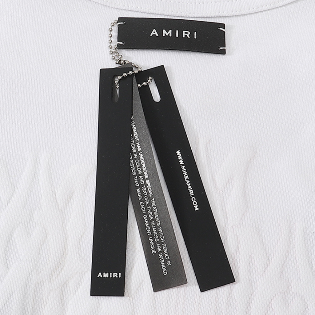 Stylisches Amiri '22' Herren T-Shirt Schwarz, Kurzarm, Bequemer Baumwoll-Streetwear-Look