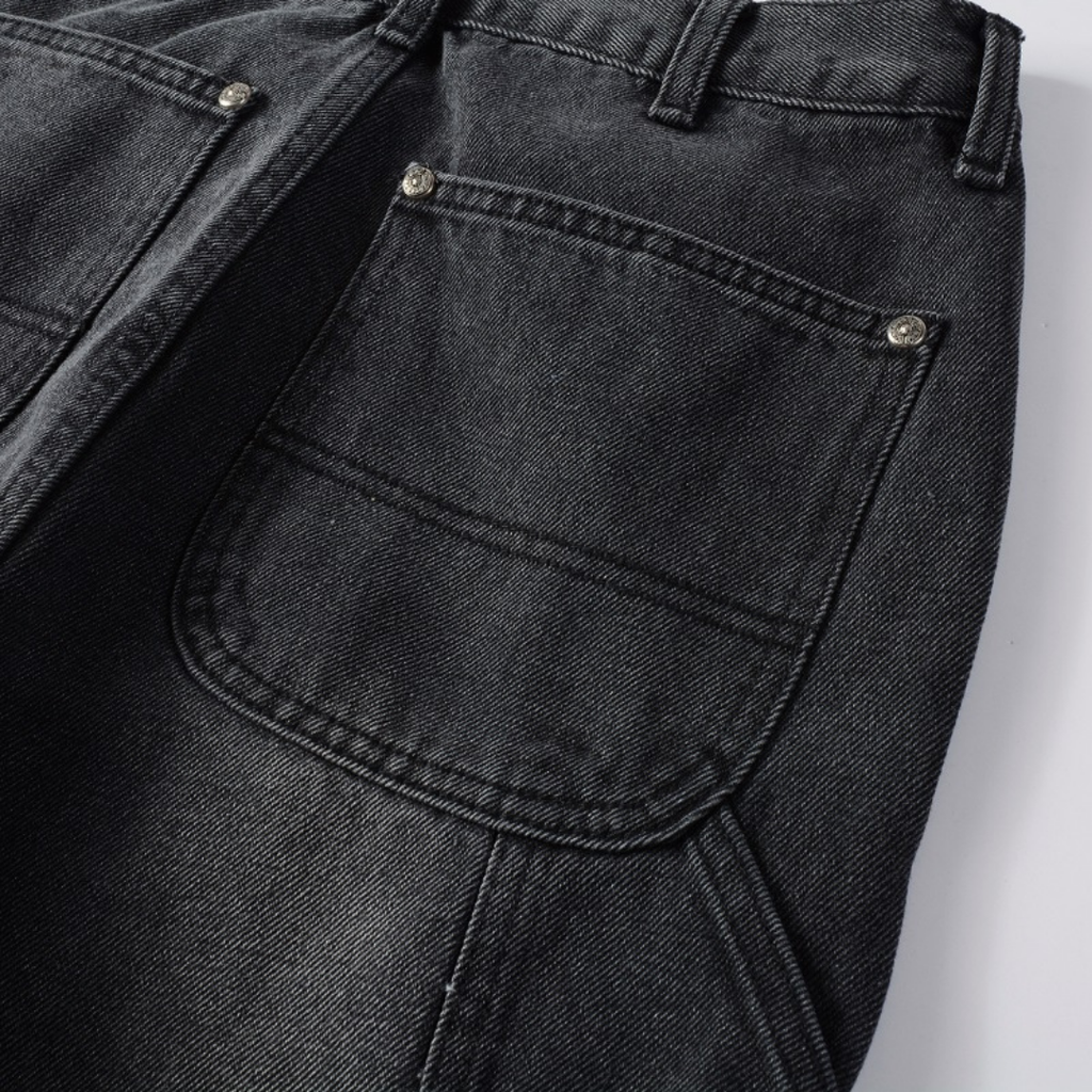 Luxuriöse Amiri Schwarze Patch Schlagjeans für Herren – Premium Designer Denim Style