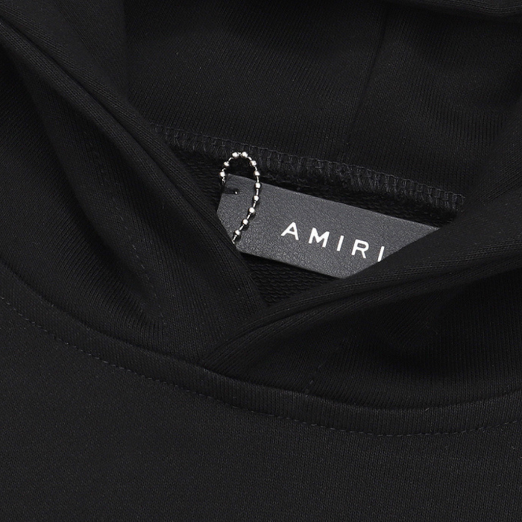 Amiri Bandana Luxus Hoodie – Stilvoller Streetwear Kapuzenpullover Schwarz Komfortabel Design