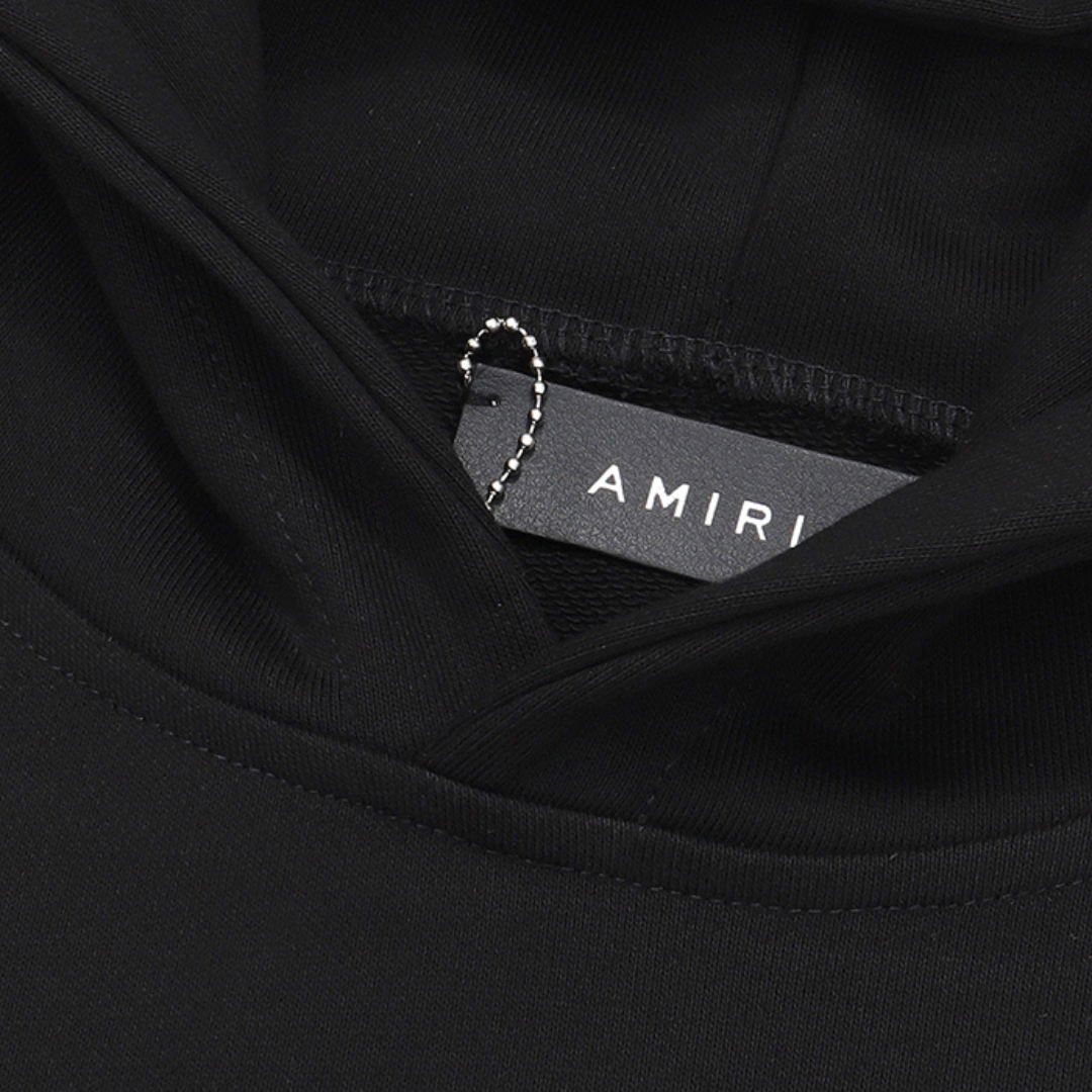 Amiri Bandana Luxus Hoodie – Stilvoller Streetwear Kapuzenpullover Schwarz Komfortabel Design