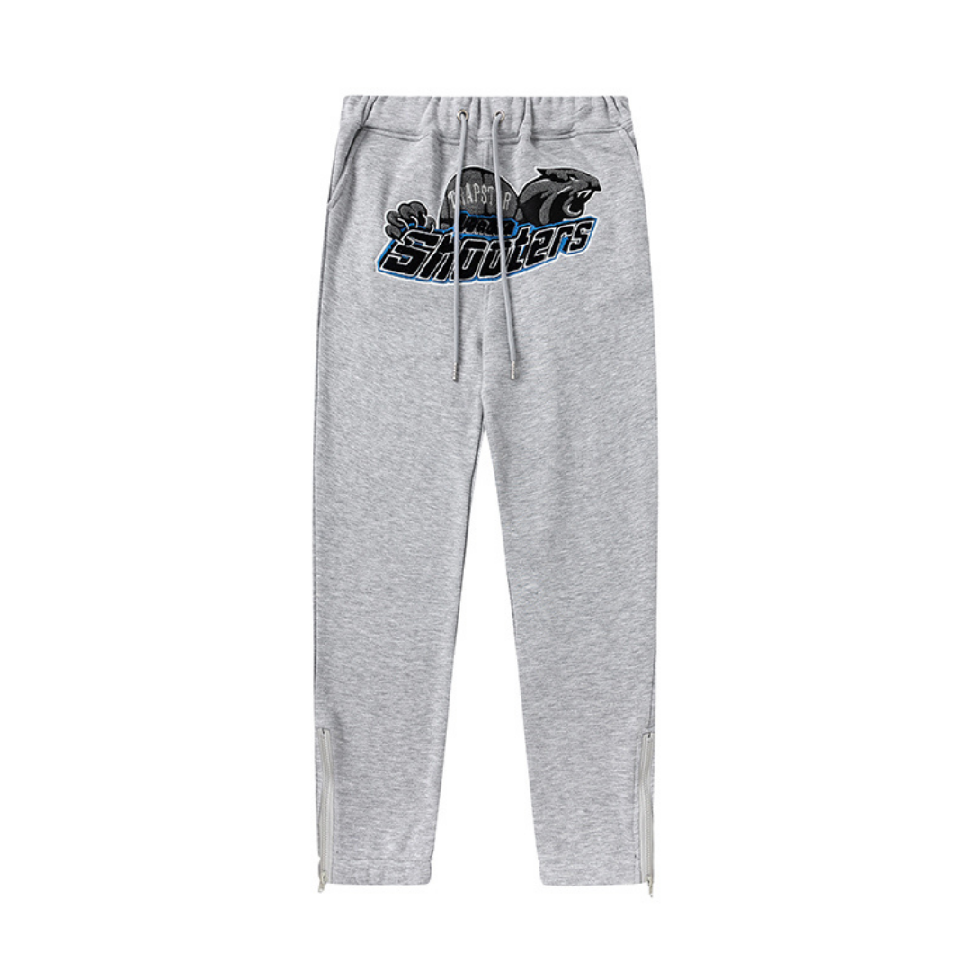 Trapstar Shooters 2.0 Kapuzen-Trainingsanzug Grau-Blau – Stylischer Athleisure Set