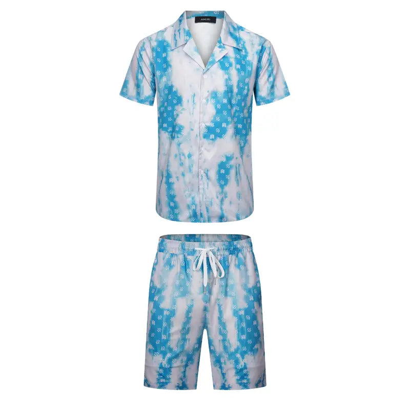 Amiri Monogramm Kurzarm-Set Herren: Luxuriöser Designer Sommer Zweiteiler für Stil & Komfort