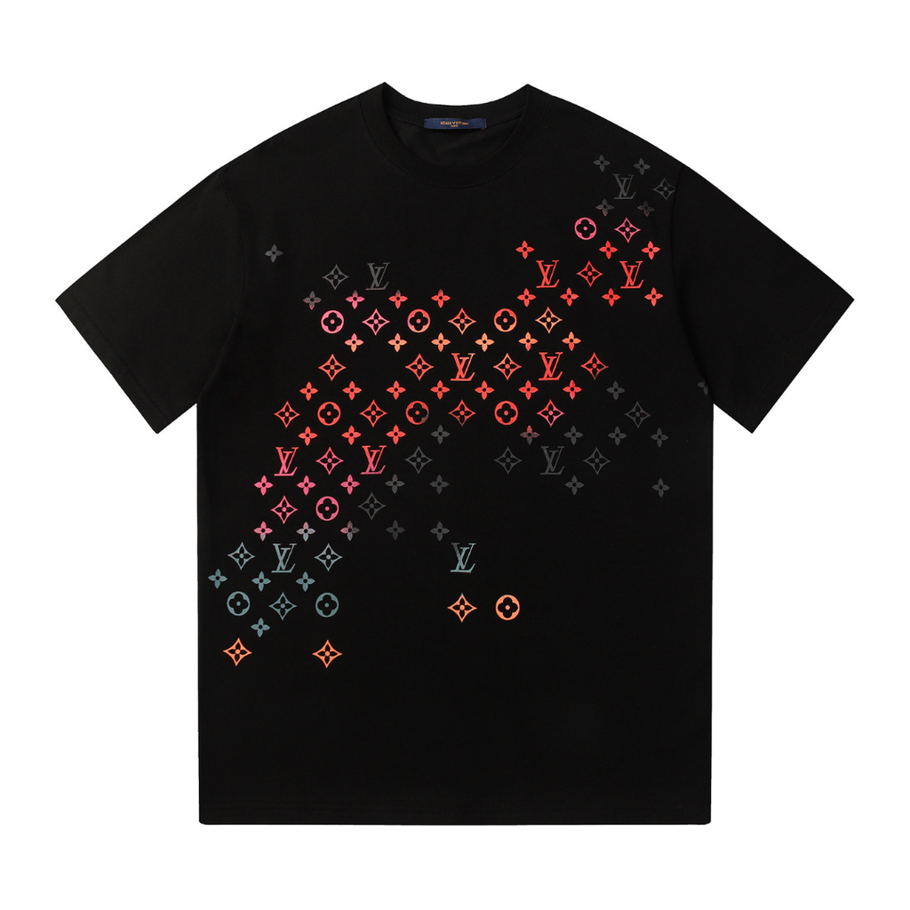 Exklusives Louis Vuitton Baumwoll T-Shirt, ikonisches Monogramm, stilvoll, bequem, Kurzarm