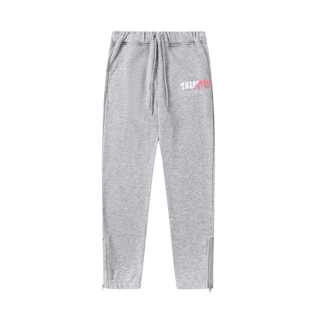 Trapstar Decoded 2.0 Kapuzen-Trainingsanzug Grau-Pink: Stylisch, Bequem, Urban Streetwear