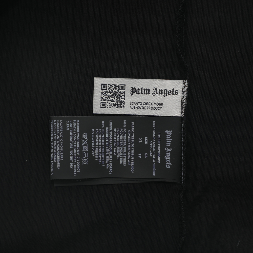 Palm Angels Klassisches Logo T-Shirt Schwarz Hochwertige Baumwolle Stilvolles Herren-Shirt