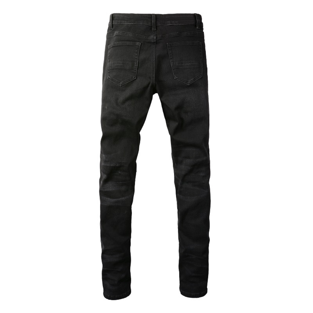 Amiri Herren Luxus Jeans: Blauer Farbverlauf, Schwarz, Slim Fit