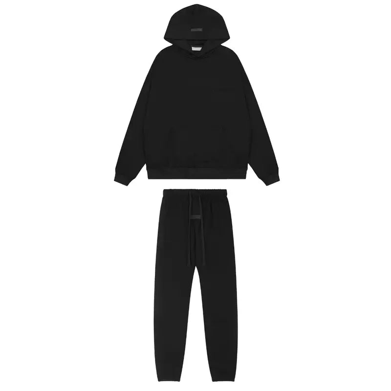 Essentials Fear Of God Schwarzer Trainingsanzug – Premium Streetwear Komfort