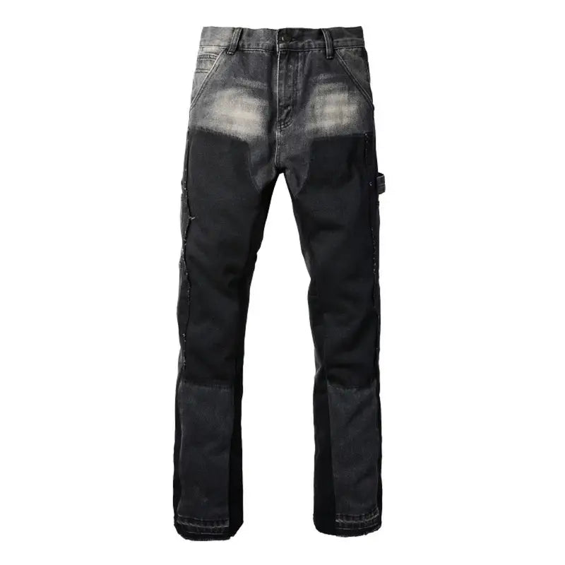 Amiri Herren Luxus Flared Jeans – Schwarze Designer Bootcut Stretch Denim