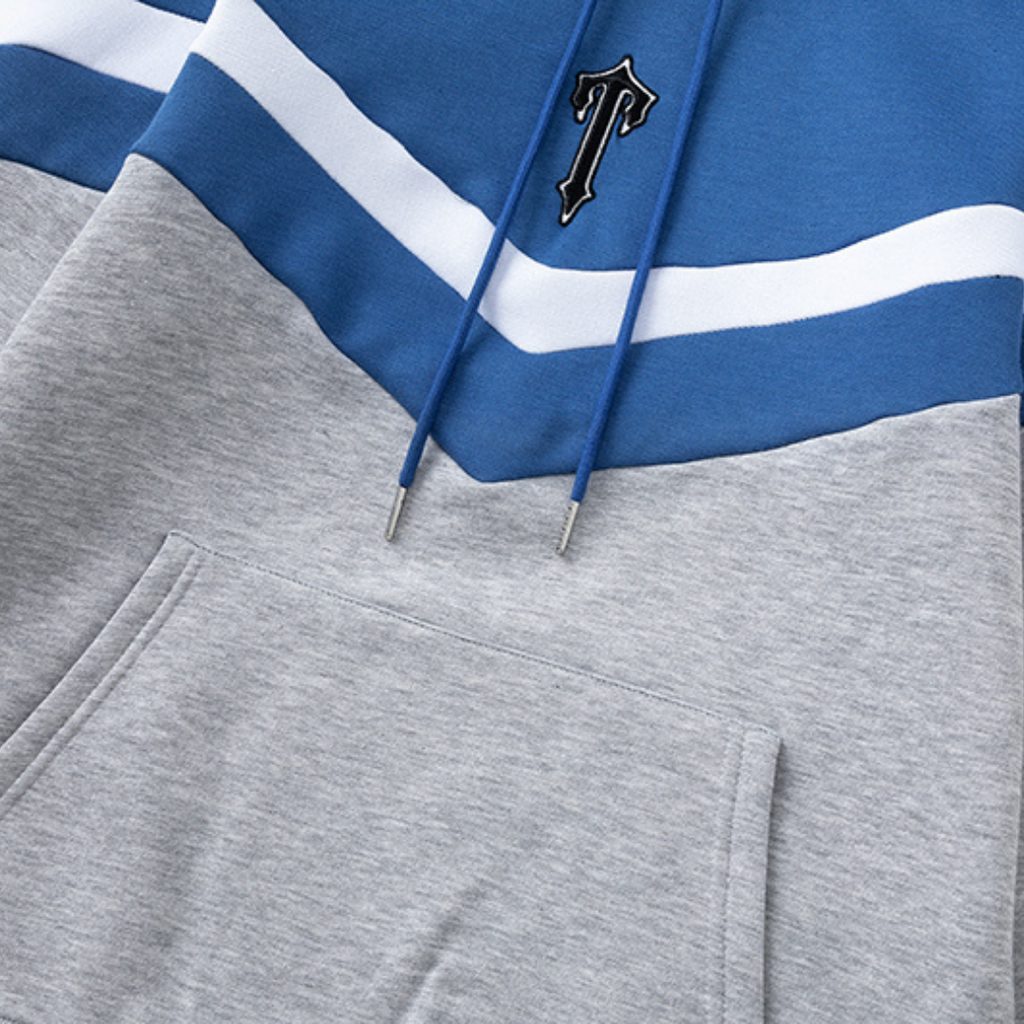Trapstar V-Stripe Kapuzen-Trainingsanzug Blau – Bequem, Stylisch, Urbaner Look