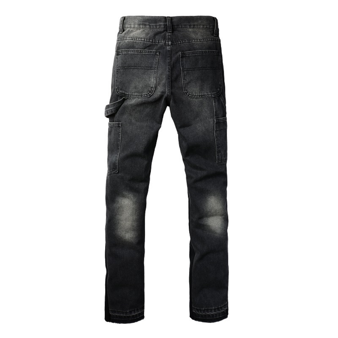 Amiri Herren Luxus Flared Jeans – Schwarze Designer Bootcut Stretch Denim