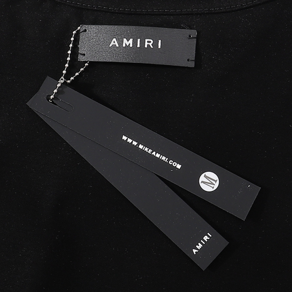 Amiri Bandana Bleach Paint Splatter T-Shirt für Herren – Stylisch & Einzigartig