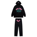 SP5DER Premium Jogginganzug Set: Bequemer Streetwear Freizeitanzug für Herren, Schwarz