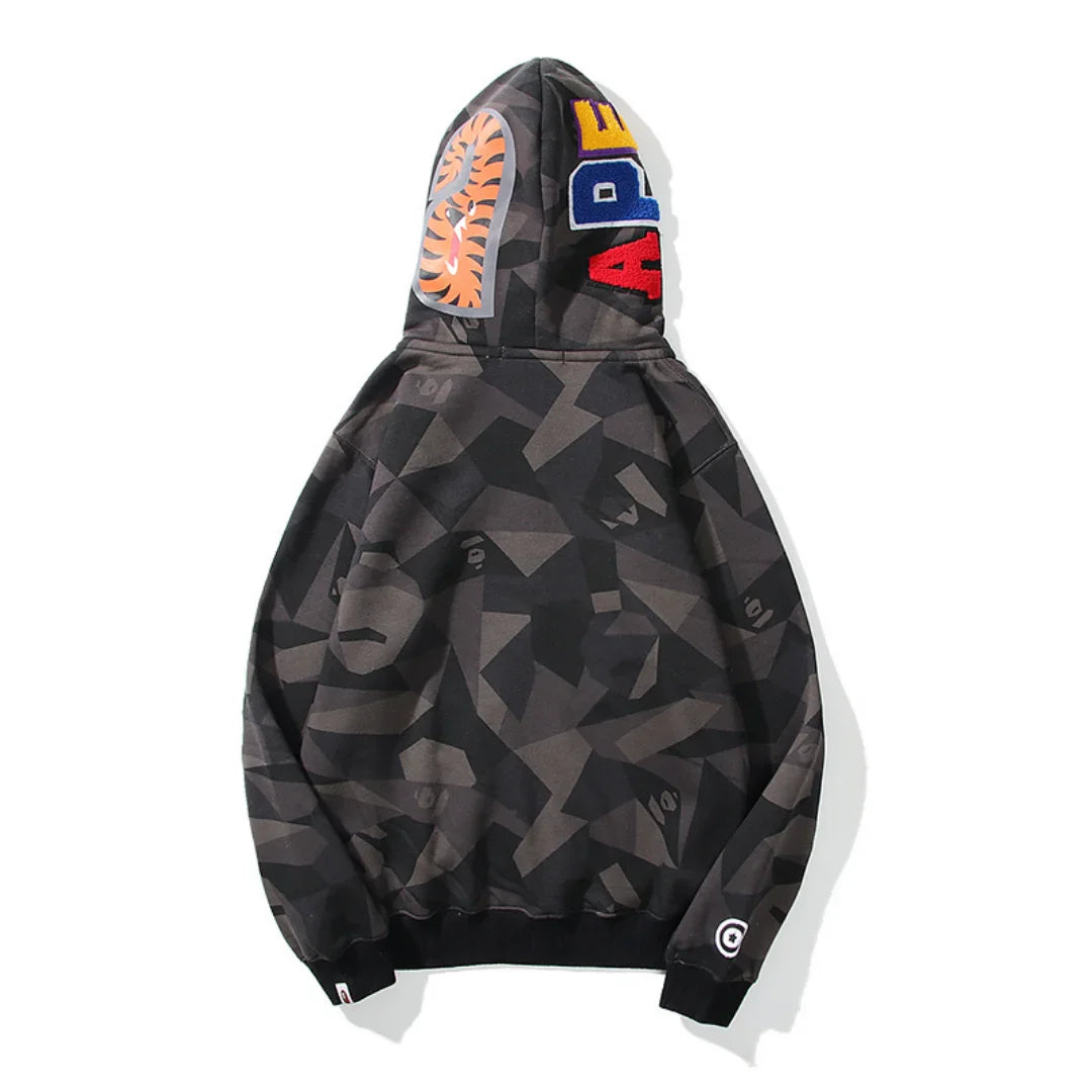 Exklusiver BAPE Streetwear Hai-Hoodie für Herren – Premium Baumwolle, Stylisch & Bequem