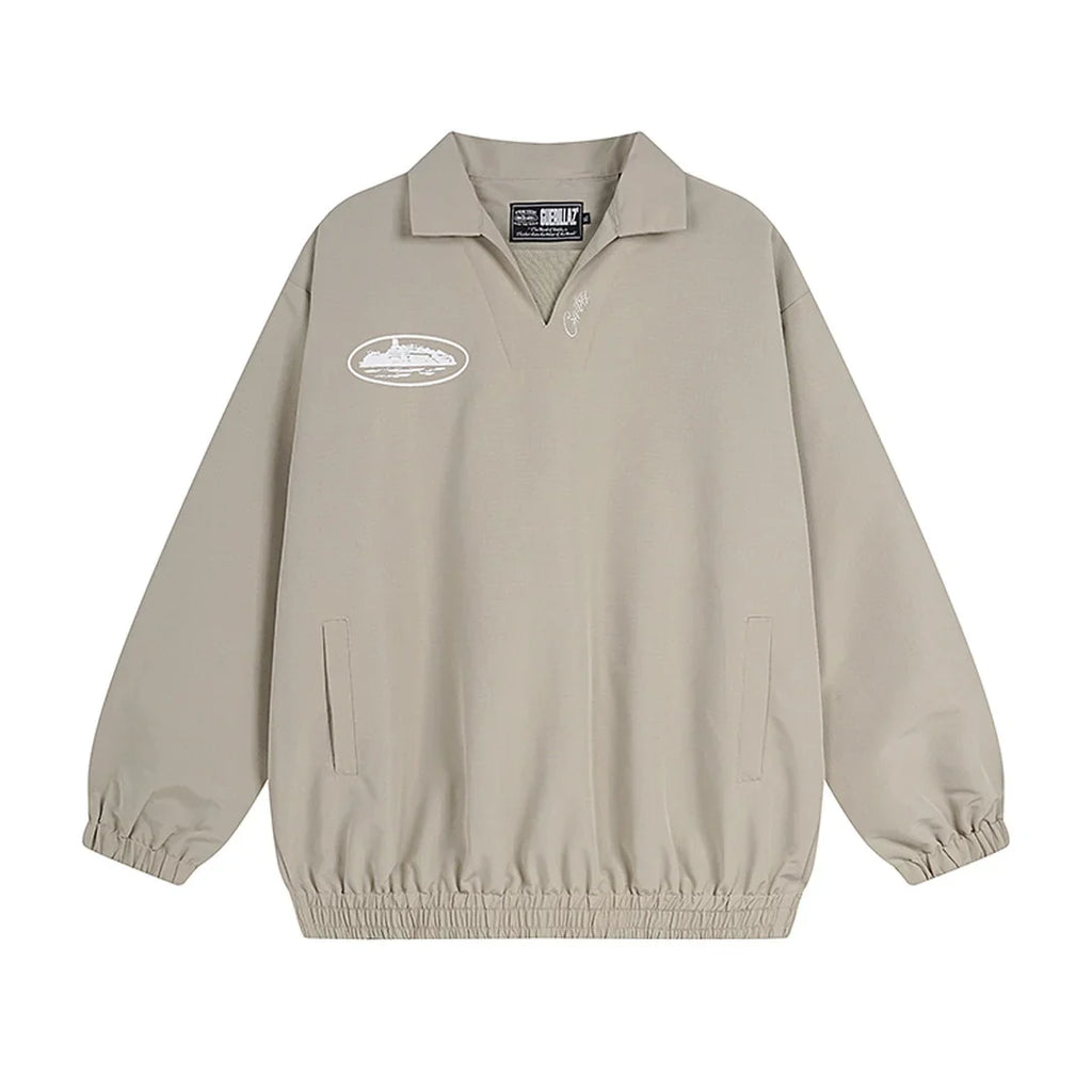 Corteiz Beige Casual Jacke Urbaner Streetwear Stil Exklusive Mode für Damen und Herren