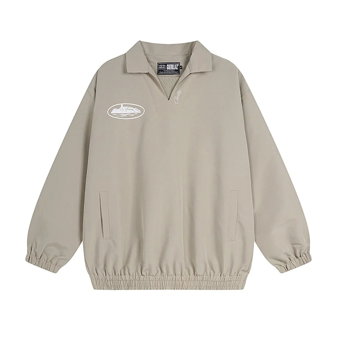 Corteiz Beige Casual Jacke Urbaner Streetwear Stil Exklusive Mode für Damen und Herren
