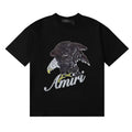 Amiri Adler Designer T-Shirt Herren Schwarz Luxus Streetwear Baumwolle Kurzarm Top