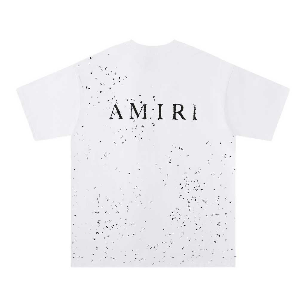 Amiri Luxus T-Shirt Herren Baumwolle Schwarz Weiß Designer Streetwear Rundhals Kurzarm