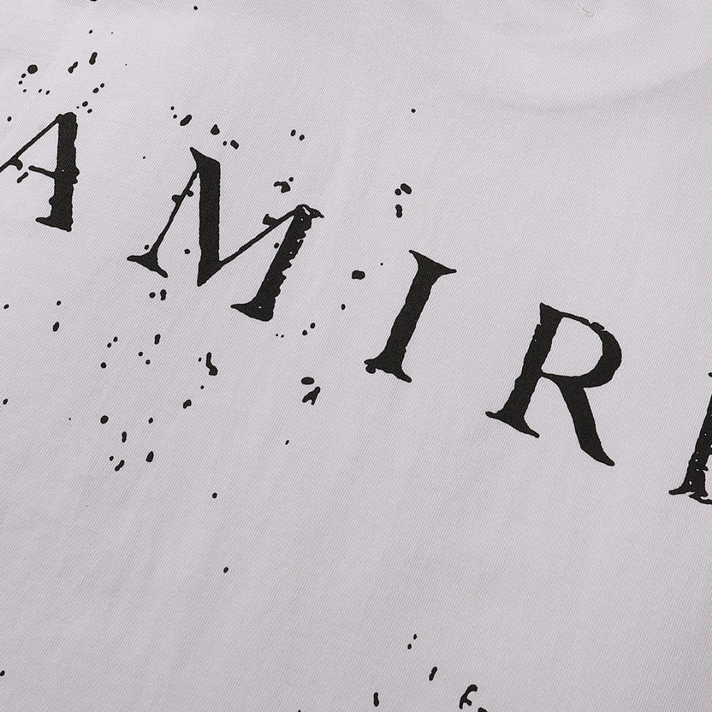 Amiri Luxus T-Shirt Herren Baumwolle Schwarz Weiß Designer Streetwear Rundhals Kurzarm