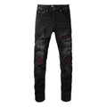Amiri Schwarze Ripped Jeans: Luxuriöser Streetstyle, Handgefertigt, Perfekte Passform