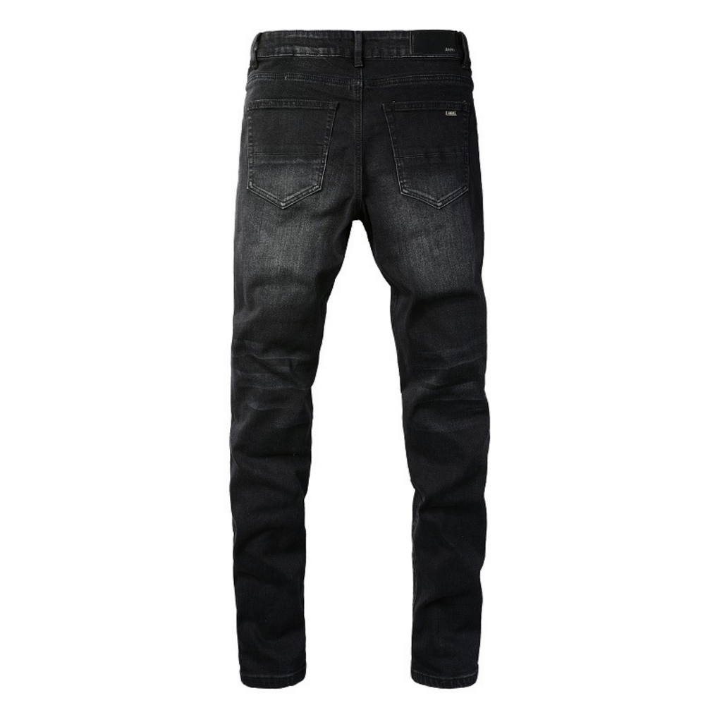 Amiri Schwarze Ripped Jeans: Luxuriöser Streetstyle, Handgefertigt, Perfekte Passform