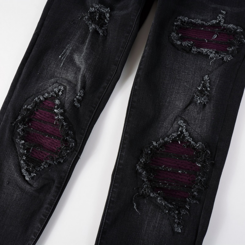 Amiri Schwarze Ripped Jeans: Luxuriöser Streetstyle, Handgefertigt, Perfekte Passform