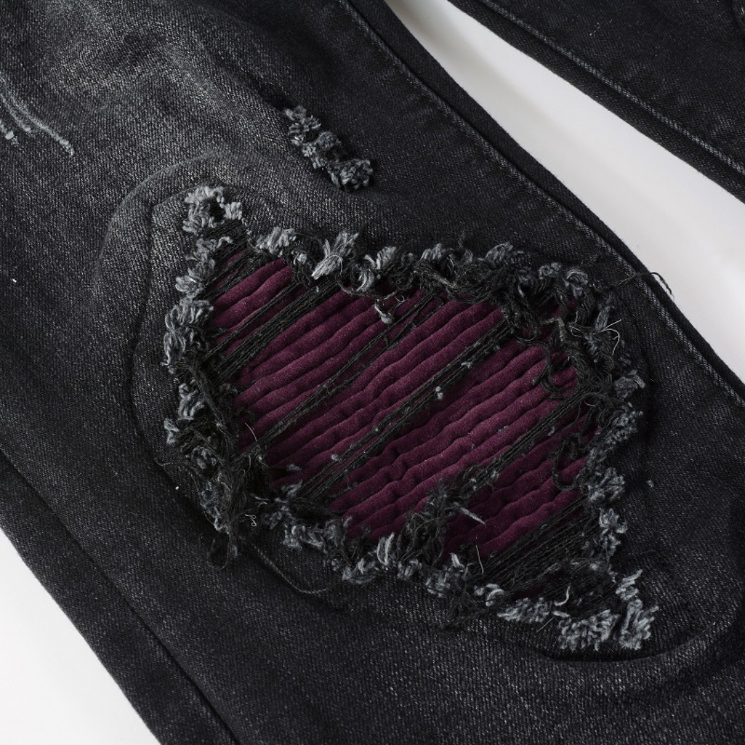Amiri Schwarze Ripped Jeans: Luxuriöser Streetstyle, Handgefertigt, Perfekte Passform
