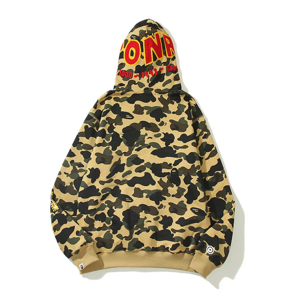 Exklusiver BAPE Shark Camo Hoodie – Luxuriöser Streetwear für den ultimativen Style