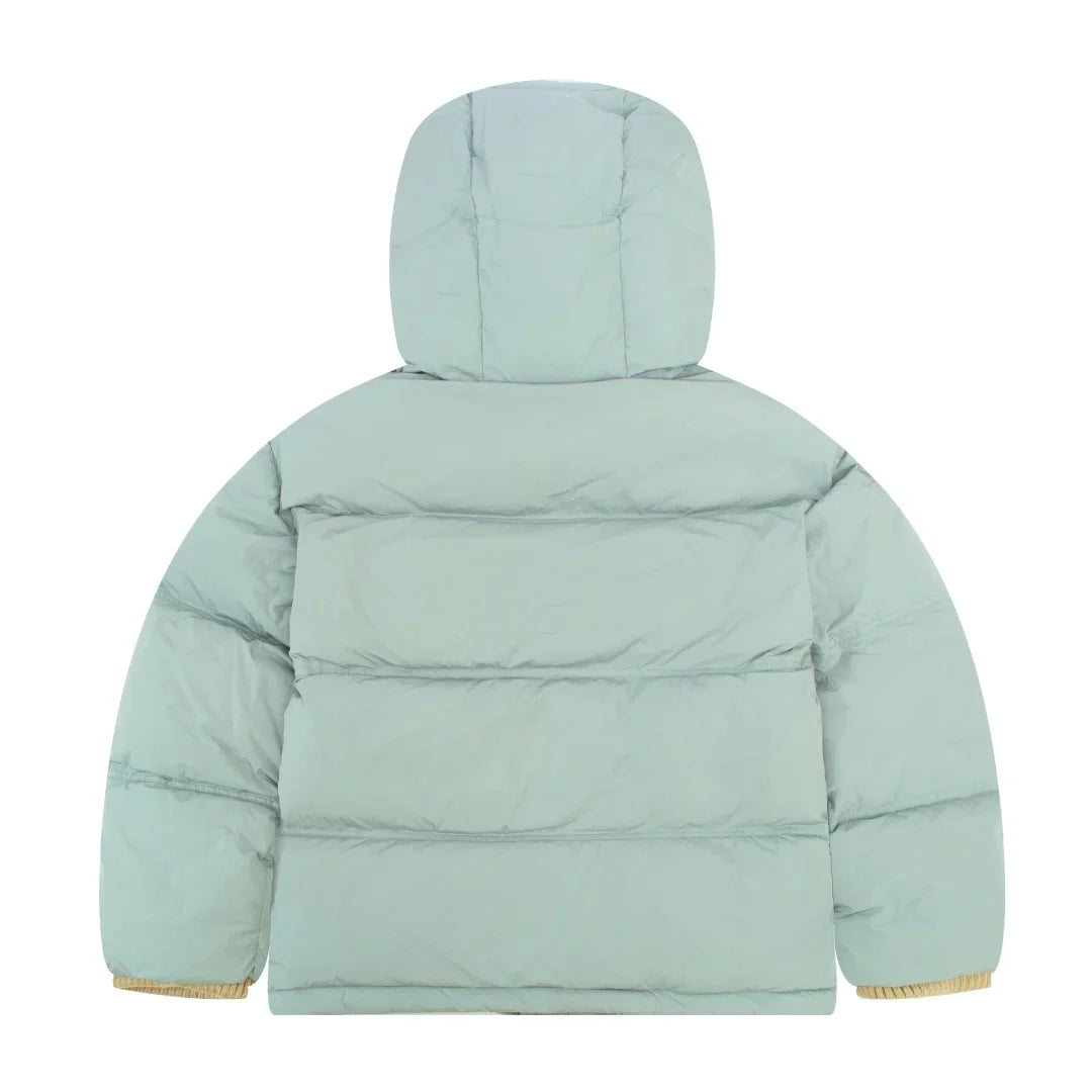AMI Paris Blaue Pufferjacke: Stylisch, Warm, Hochwertig – Modernes Unisex-Design