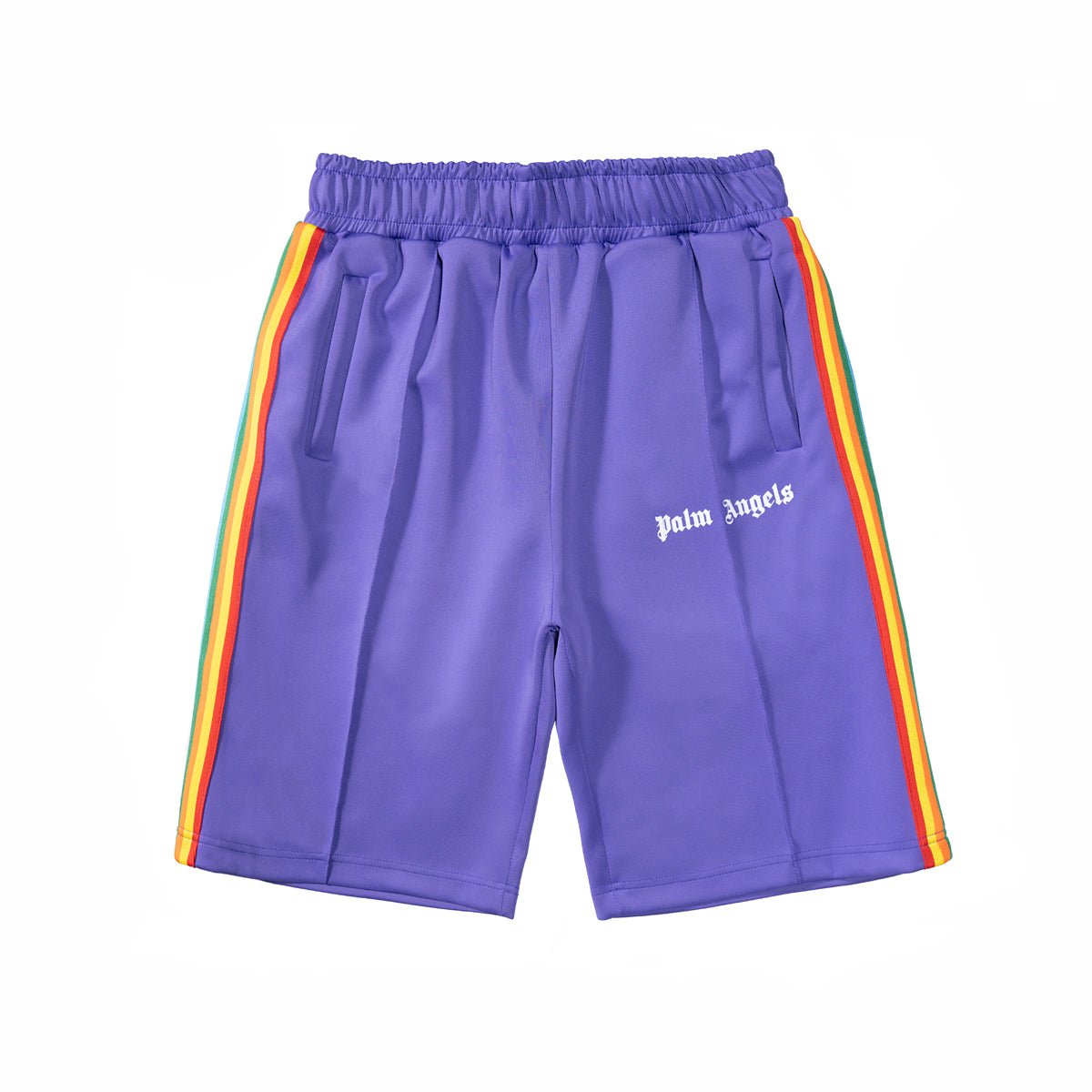 Palm Angels Modische Schwarze Track Shorts mit Weißem Seitenstreifen Herren