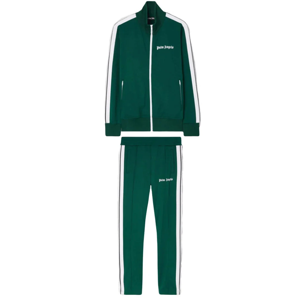 Palm Angels Grüner Luxus Tracksuit: Stilvoller Trainingsanzug für Herren und Damen