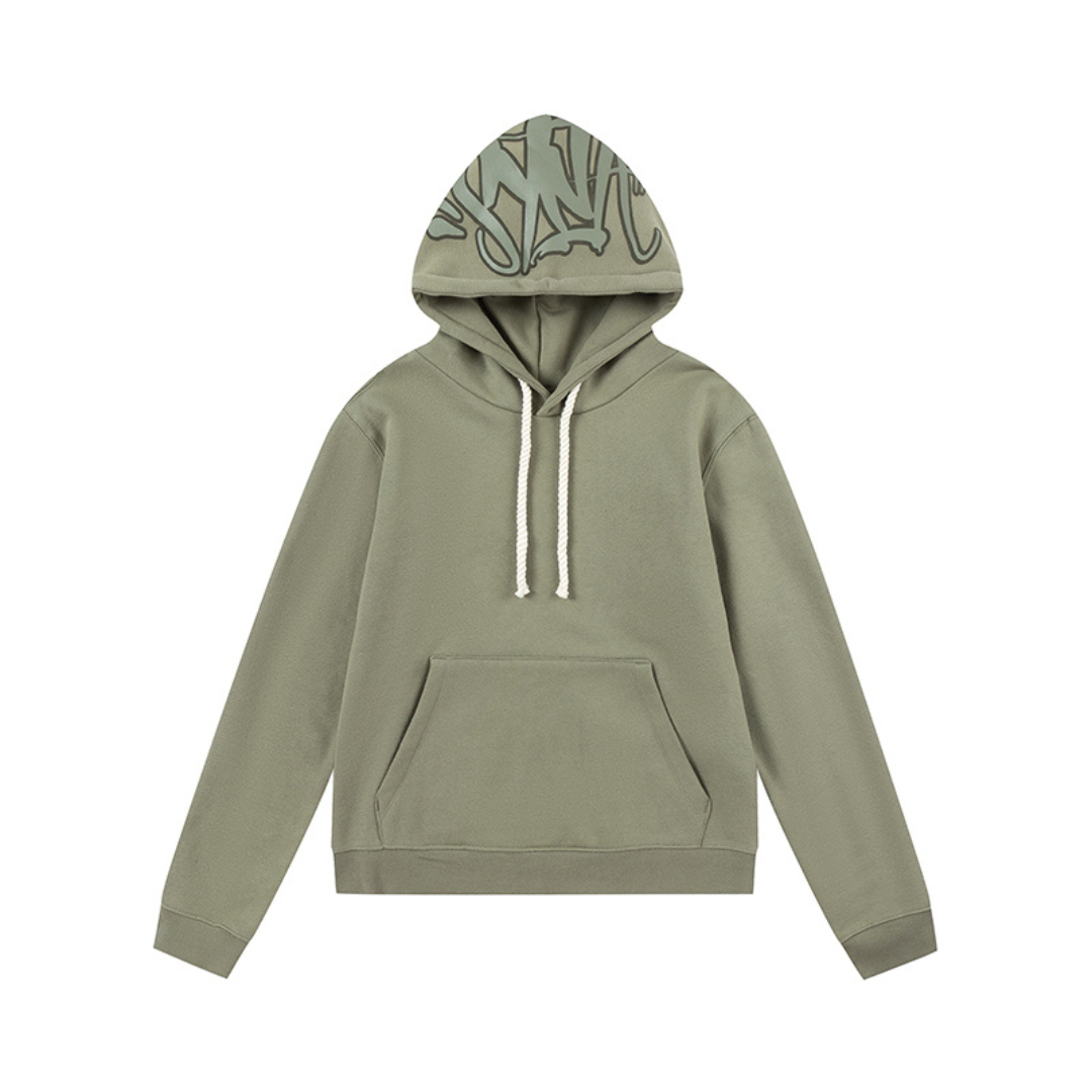 Syna World Grüner Logo Trainingsanzug – Bequemer Urban Streetwear Style Set
