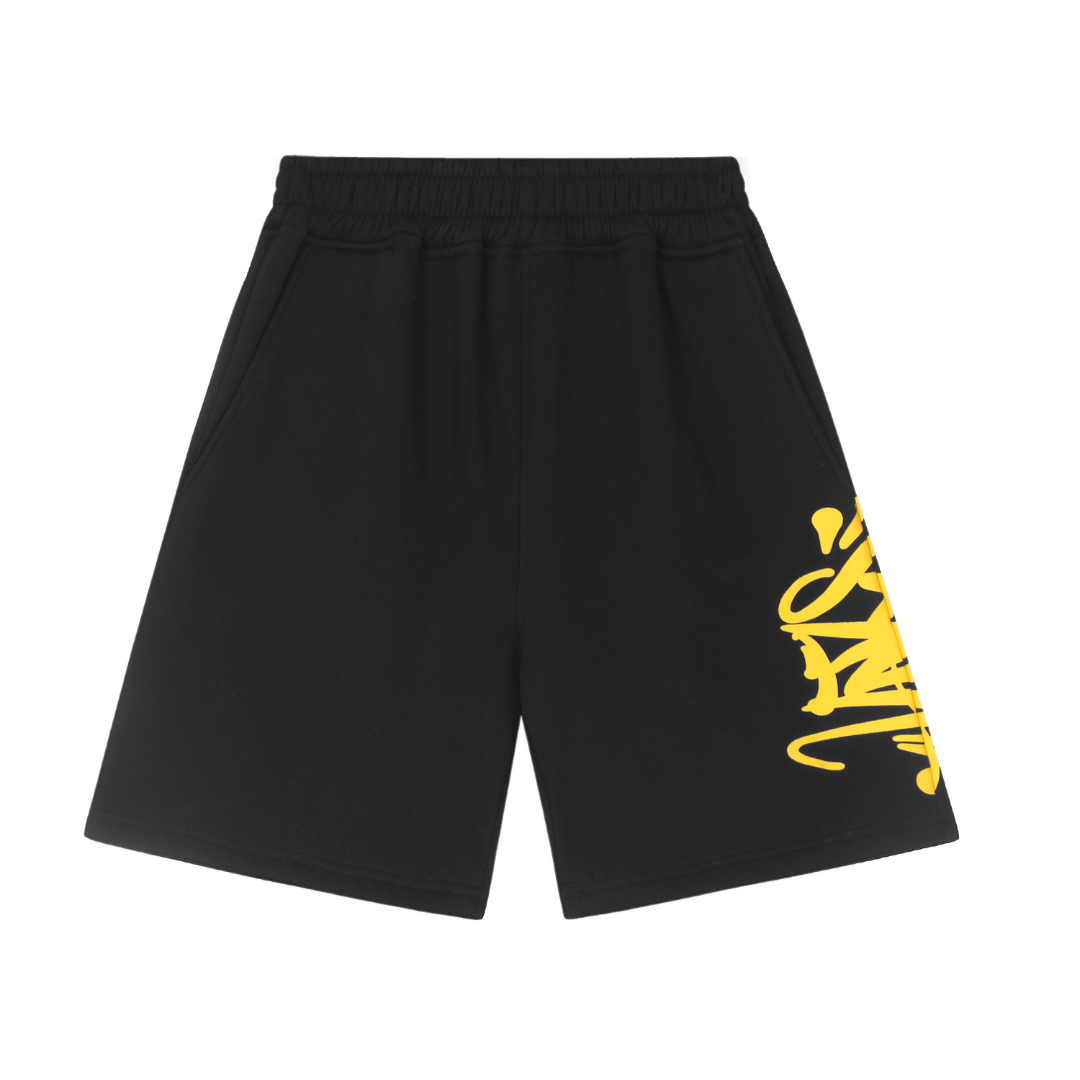 Syna World Exklusives Schwarzes Streetwear Set – Trendiger Hoodie & Shorts Urban Style