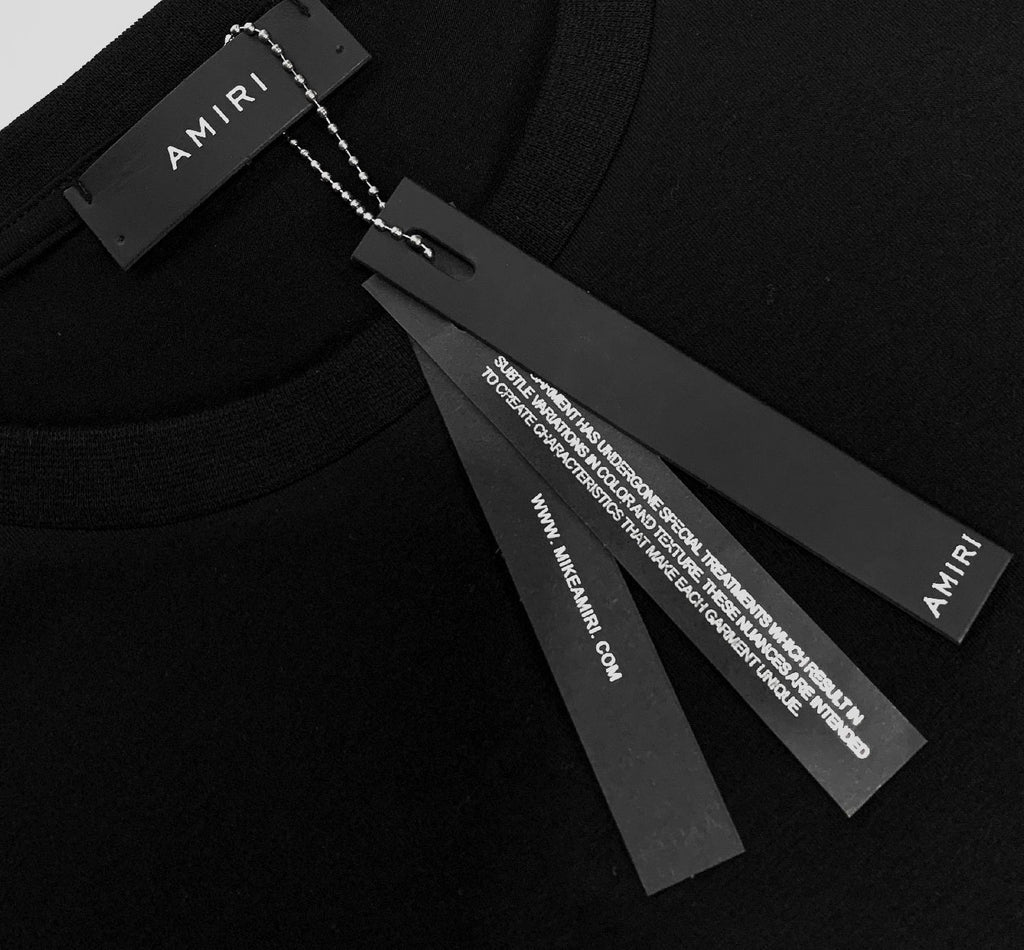 Amiri Luxus Paint Splatter T-Shirt Schwarz Baumwolle Herren Designer Streetwear