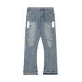 Einzigartige Gallery Dept. Handbemalte Künstler-Jeans – Deconstructed Streetwear Denim Hose