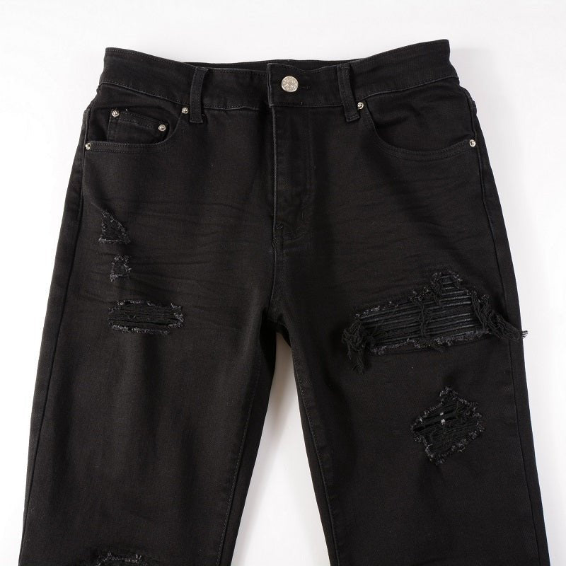 Luxuriöse Amiri Schwarze Designer-Jeans: Handgefertigt, Rock'n'Roll-Stil, Perfekter Schnitt