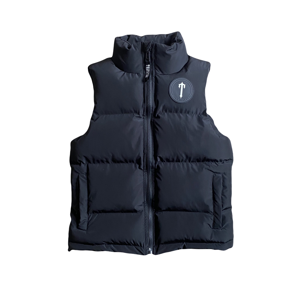 Trapstar Irongate Schwarze Steppweste: Stylisch, Streetwear, Warm & Modern