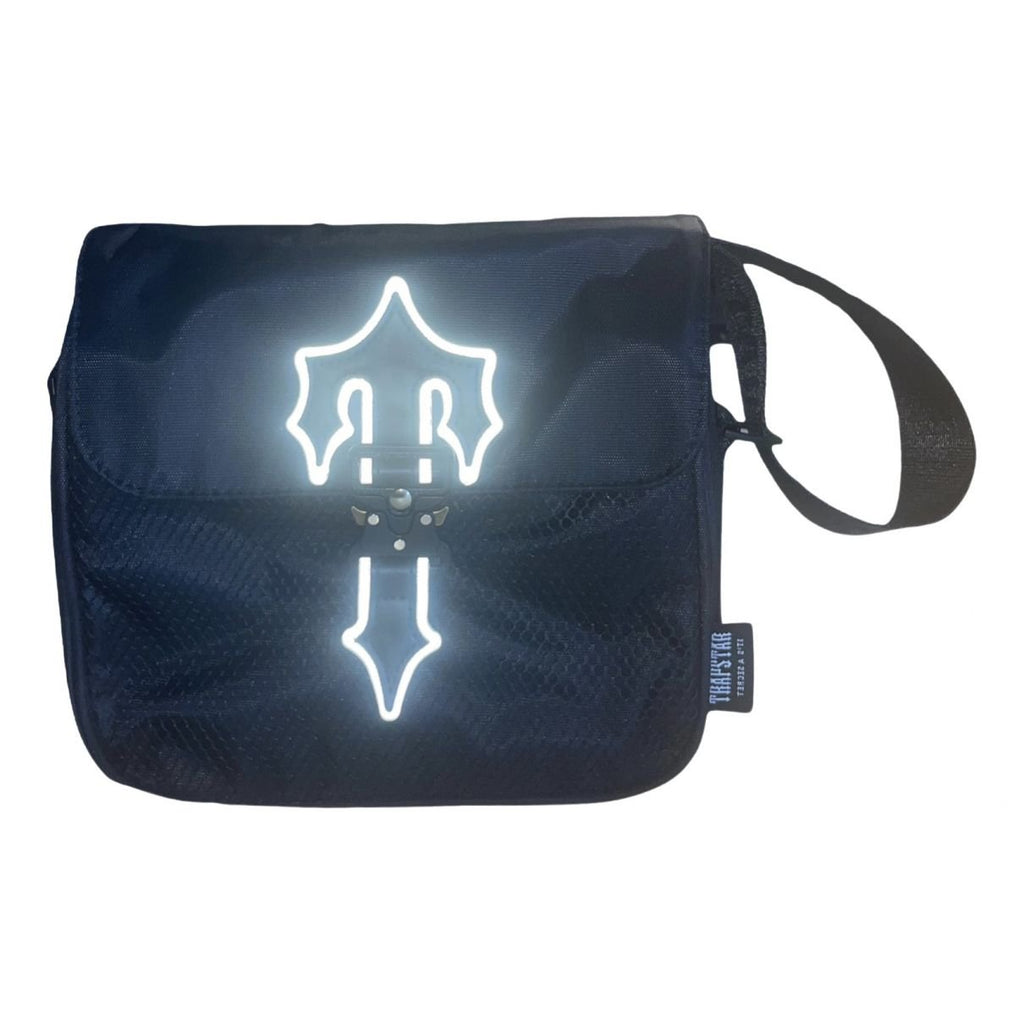 Trapstar Reflektierende Irongate Umhängetasche Schwarz – Stilvolle Streetwear Bag