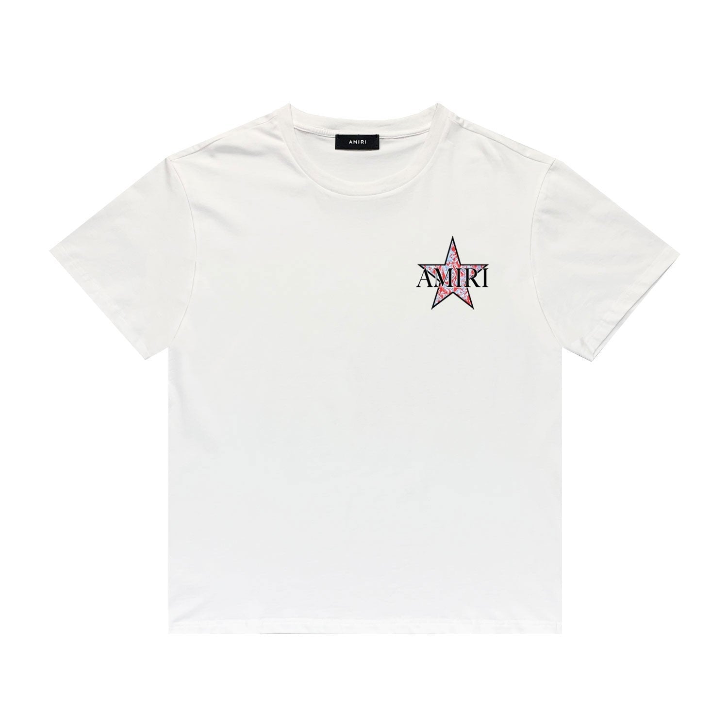 Amiri Paisley Stern T-Shirt Luxuriöses Designer Oberteil Baumwolle Streetwear Herren Mode
