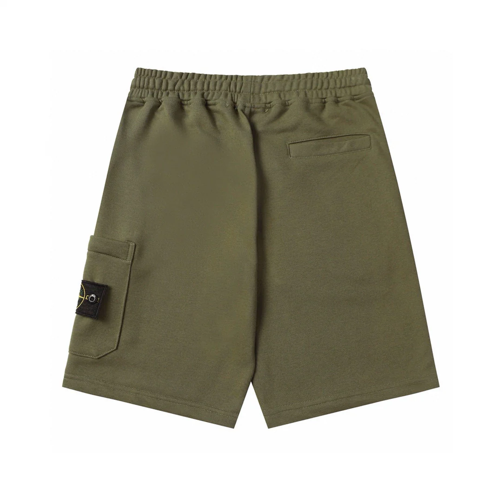 Stone Island Monochromatische Shorts: Stylische Herren-Kurzhose für Sommer & Freizeit