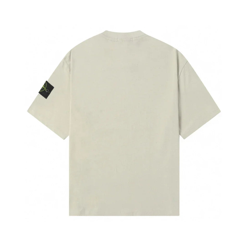 Stone Island Monochromes Herren T-Shirt – Innovativer Baumwoll-Komfort mit Kompass-Patch