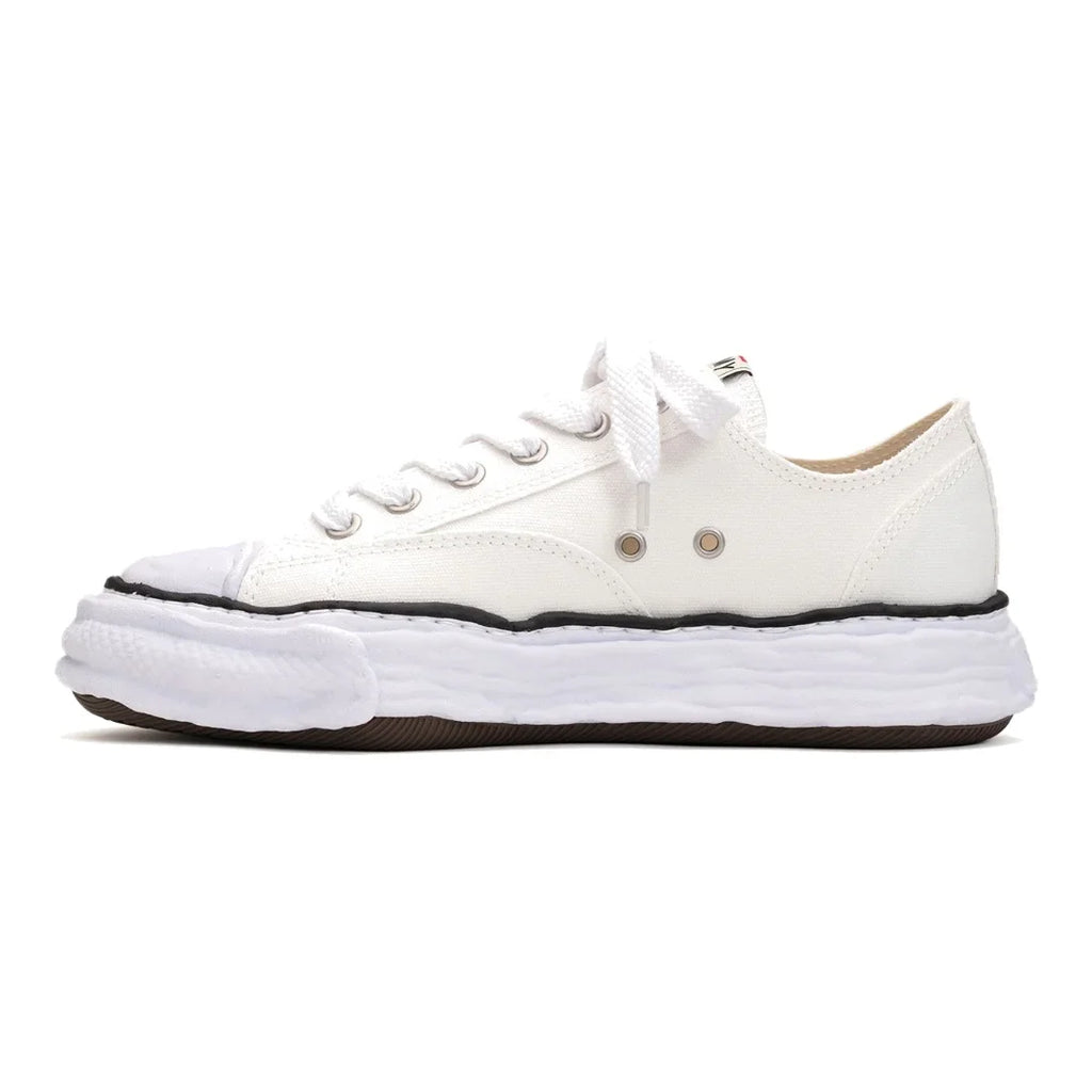 Maison MIHARA YASUHIRO PETERSON23 OG Sohle Canvas Low-Top Sneaker Weiß – Avantgarde Design Herrenschuh