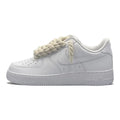 Nike Air Force 1 Weiße Beige Seil Schnürsenkel Premium Damen Herren Sneaker