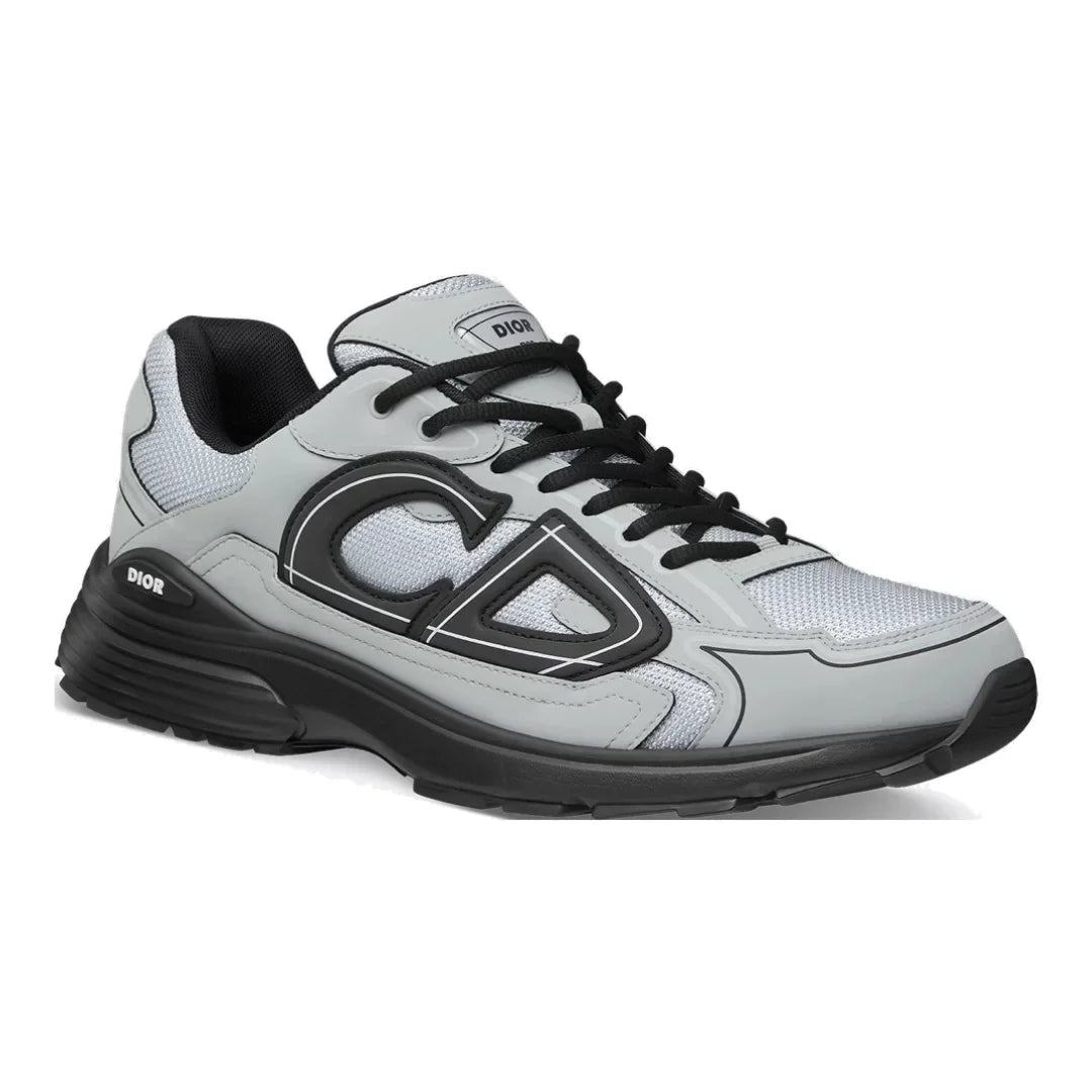 Dior B30 Grau Schwarz Sneaker Ultimativer Komfort Reflektierende CD30 Signatur Herrenschuh