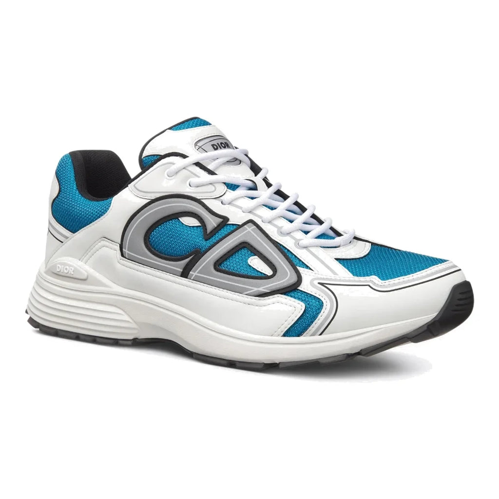 Dior B30 Blau Weiß Sportlicher Low-Top Sneaker: Modern, Bequem, Reflektierendes CD30 Design