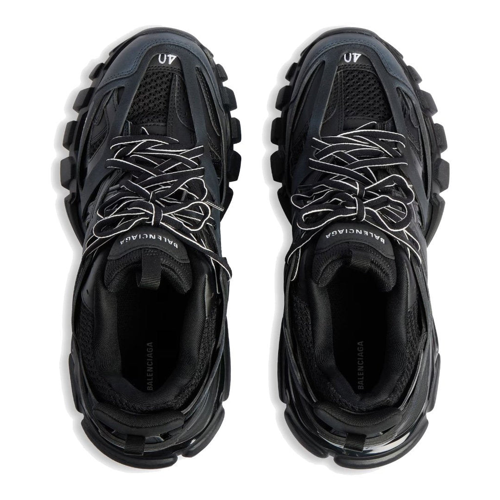 Balenciaga Track Black: Trendige Lederfreie Sneaker mit Dynamischer Sohle und Worn-In-Look