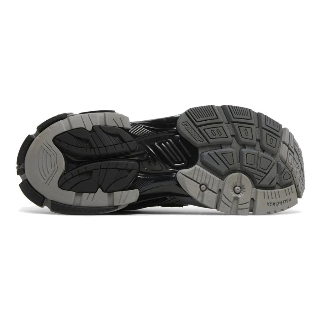 Balenciaga Runner Sneaker Dunkelgrau Schwarz: Stylisch, Mesh-Nylon, Abgenutzter Look